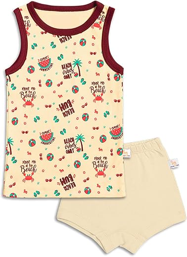 superbottoms Organic Comfort Wear - 100% Organic Cotton Top and Shorts Set For Kids