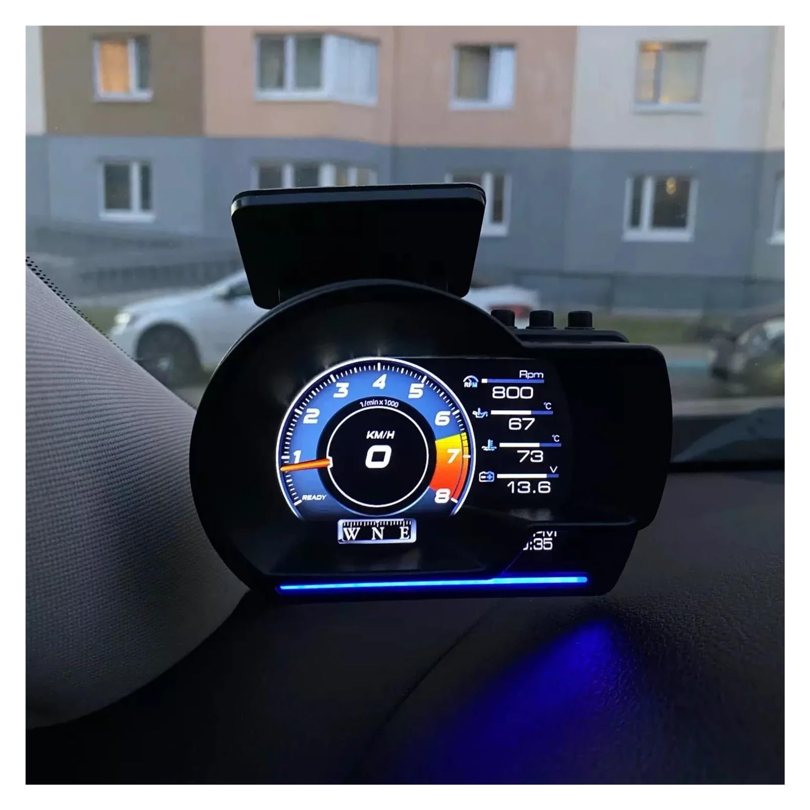 A501 Gauge Head Up Display OBD2 Smart Auto HUD Digitaler Kilometerzähler Sicherheitsalarm Turbo Wasser- Und Öltemperatur Drehzahlmesser Auto Meter Multifunktionsinstrument