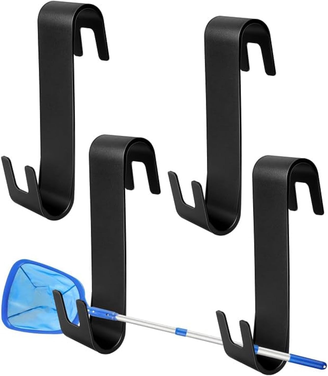 GIONAR Supporto per retino, 4 pezzi, per piscine, accessori per piscina, retino, supporto per retino, gancio regolabile per recinzioni telescopiche, skimmer, accessori per piscina, attrezzi da