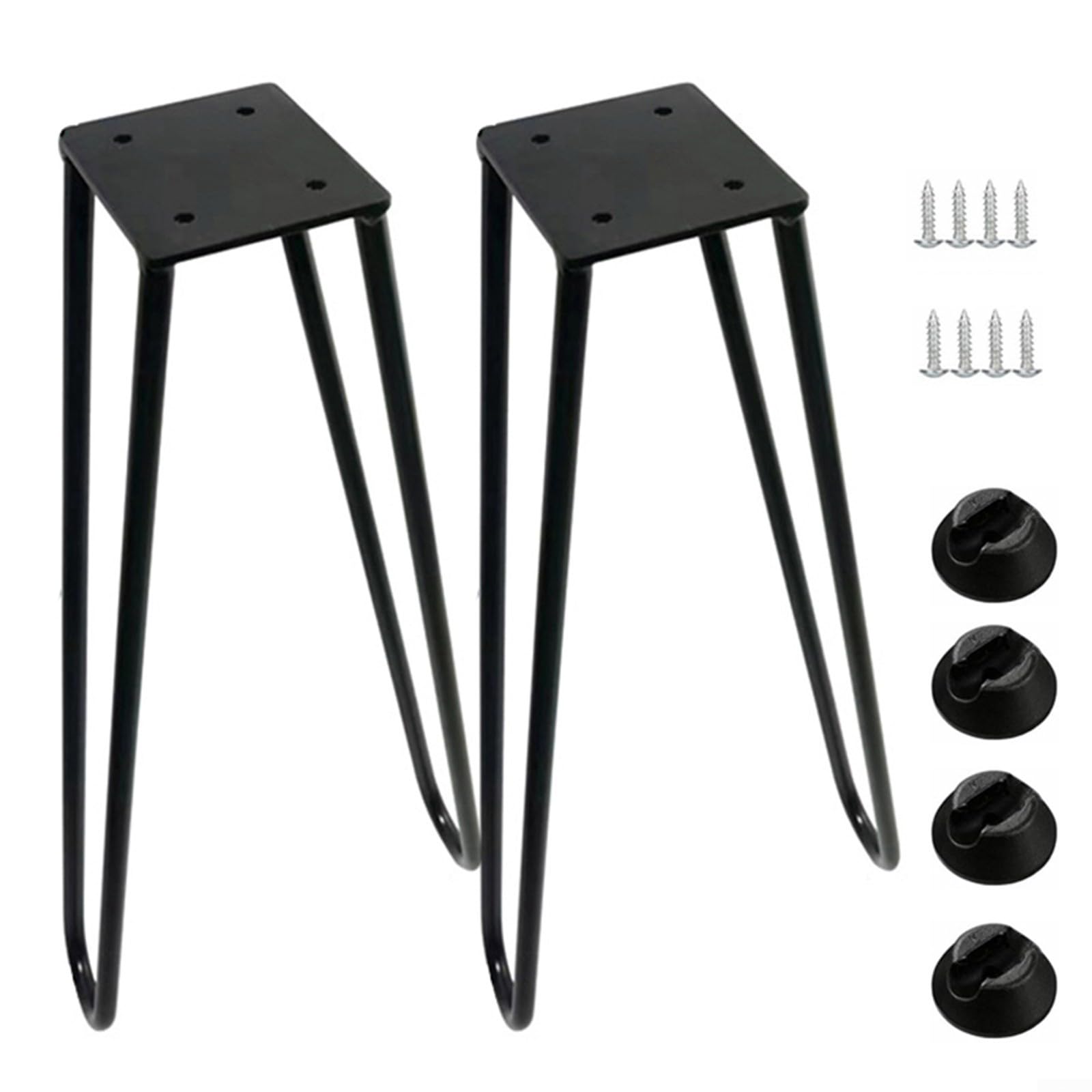 Yhenlovtt Lot de 2 pieds pliables en métal pour skateboard avec pieds en caoutchouc – Construction en fer robuste, supporte 136,1 kg, 40,6 cm/50,8 cm H (2 pièces)