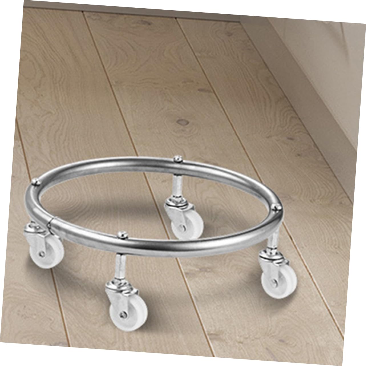 COLLBATH Supporto Mobile Per Bombola Gas in Acciaio Inossidabile Con Ruote Girevoli E Tubo Rinforzato Base Per Bombole Domestiche Facile Da Installare