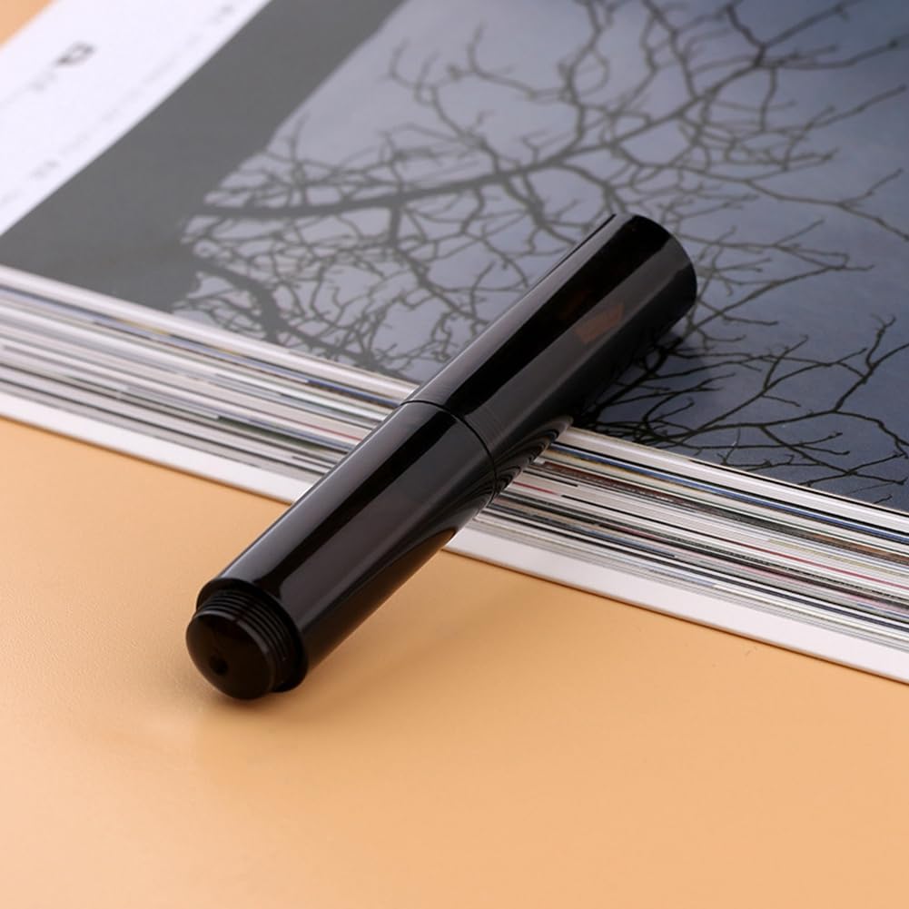 SweetSerenade Mini Stylo Plume Compte-Gouttes de Poche, Stylo à Encre D'Écriture, Plume F, Stylo à Encre Portable, Mini Stylo de Poche Transparent