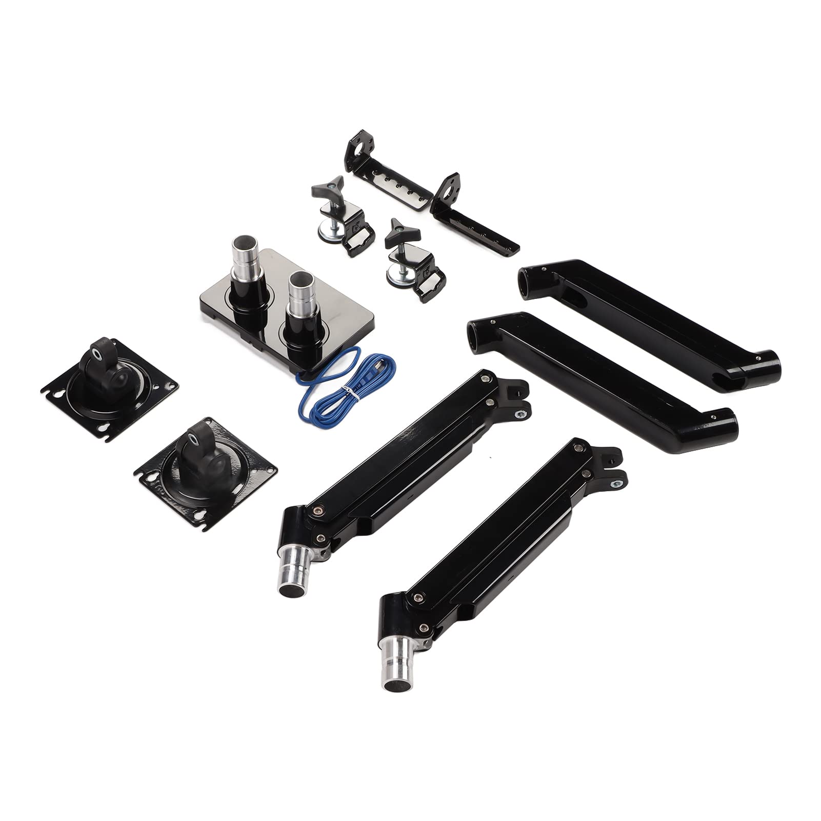 Aramox Support pour Double Moniteur, 22 à 32 Pouces, Bras Ergonome Robustes