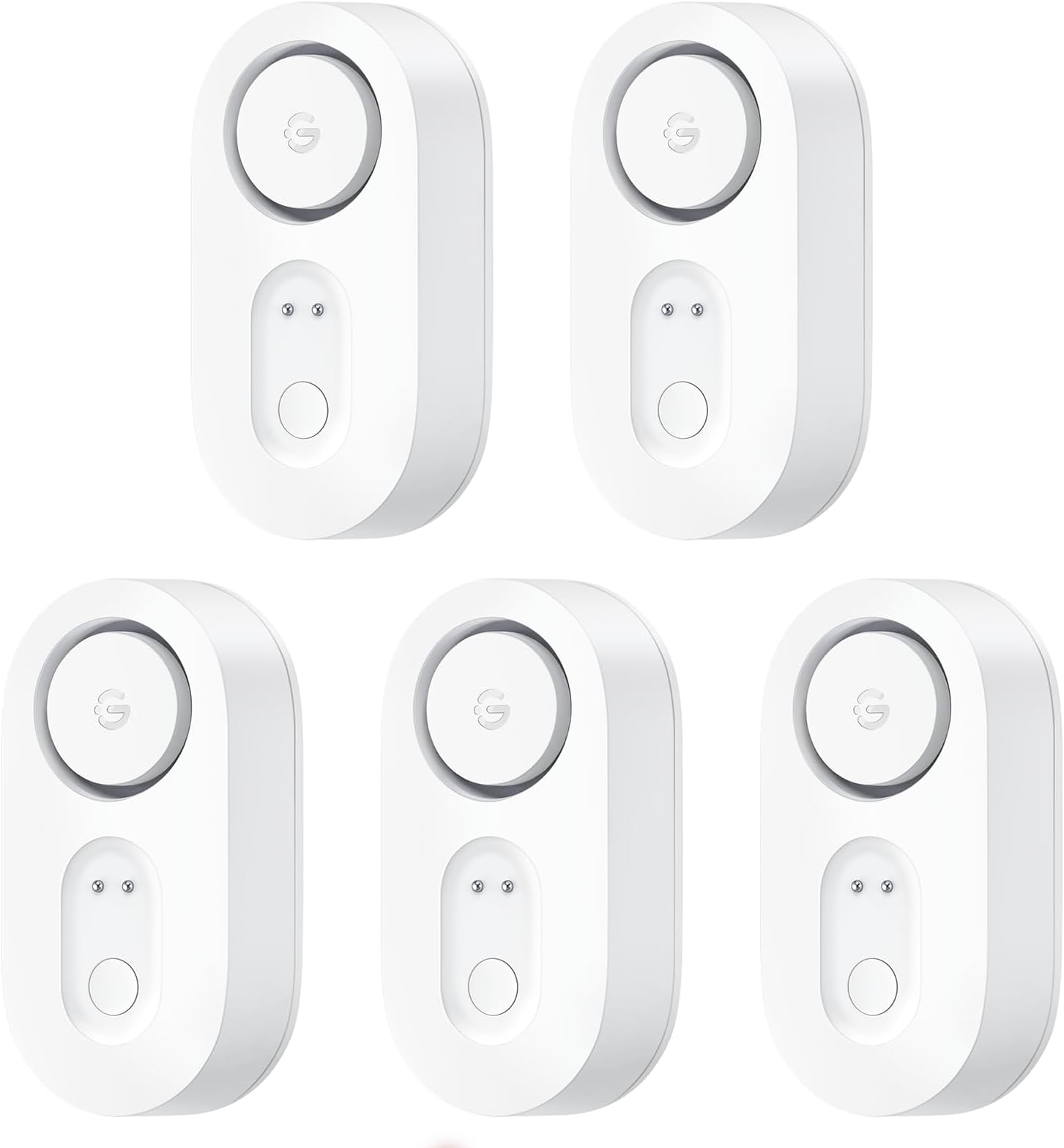 GoveeLife Water Leak Detector 5 Pack with 105dB Adjustable Alarm, Water Alarm with Dual Sets Sensor Probes Leaks and Floods. Suit for Home, Basement, and Kitchen(Cannot Connect to Wi-Fi Directly)