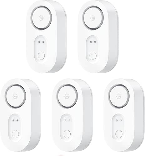 GoveeLife Water Leak Detector 5 Pack with 105dB Adjustable Alarm,
