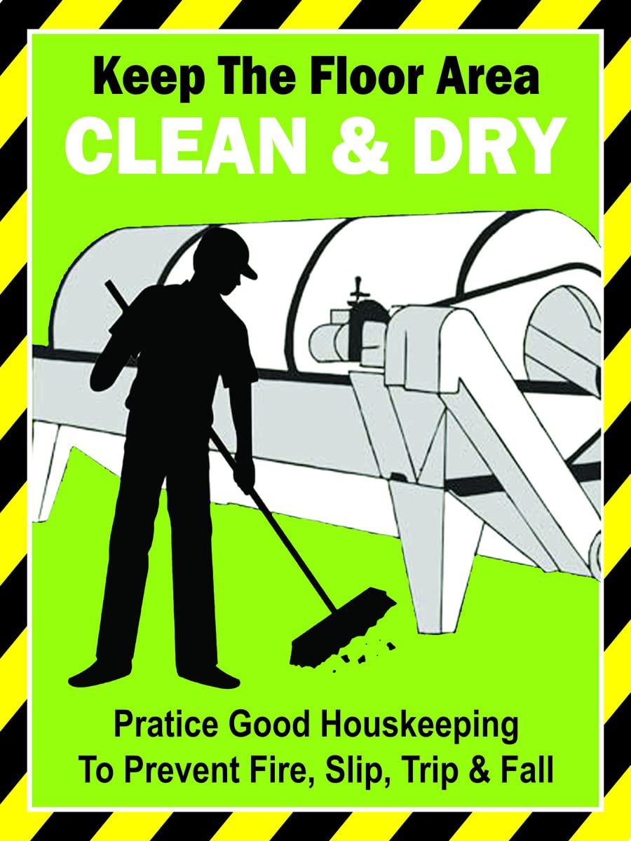 Keep The Floor Clean and Dry Sign Acrylic Board Amazon.in Industrial