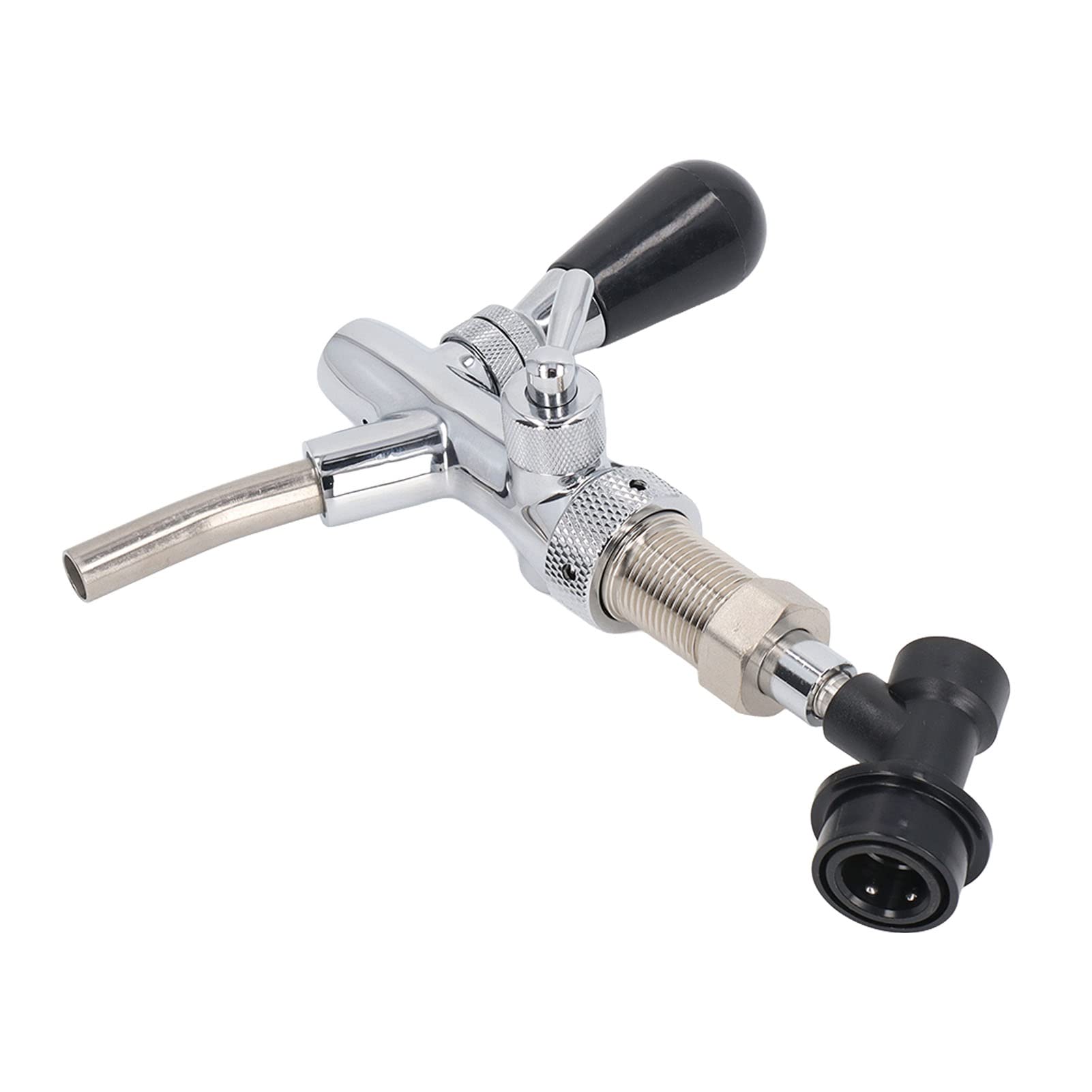 Grifo de Cerveza de Acero Inoxidable G5/8 304, Dispensador de Cerveza Plateado Ajustable para Bares, Restaurantes, Hogar, Control de Flujo Fácil para Barriles