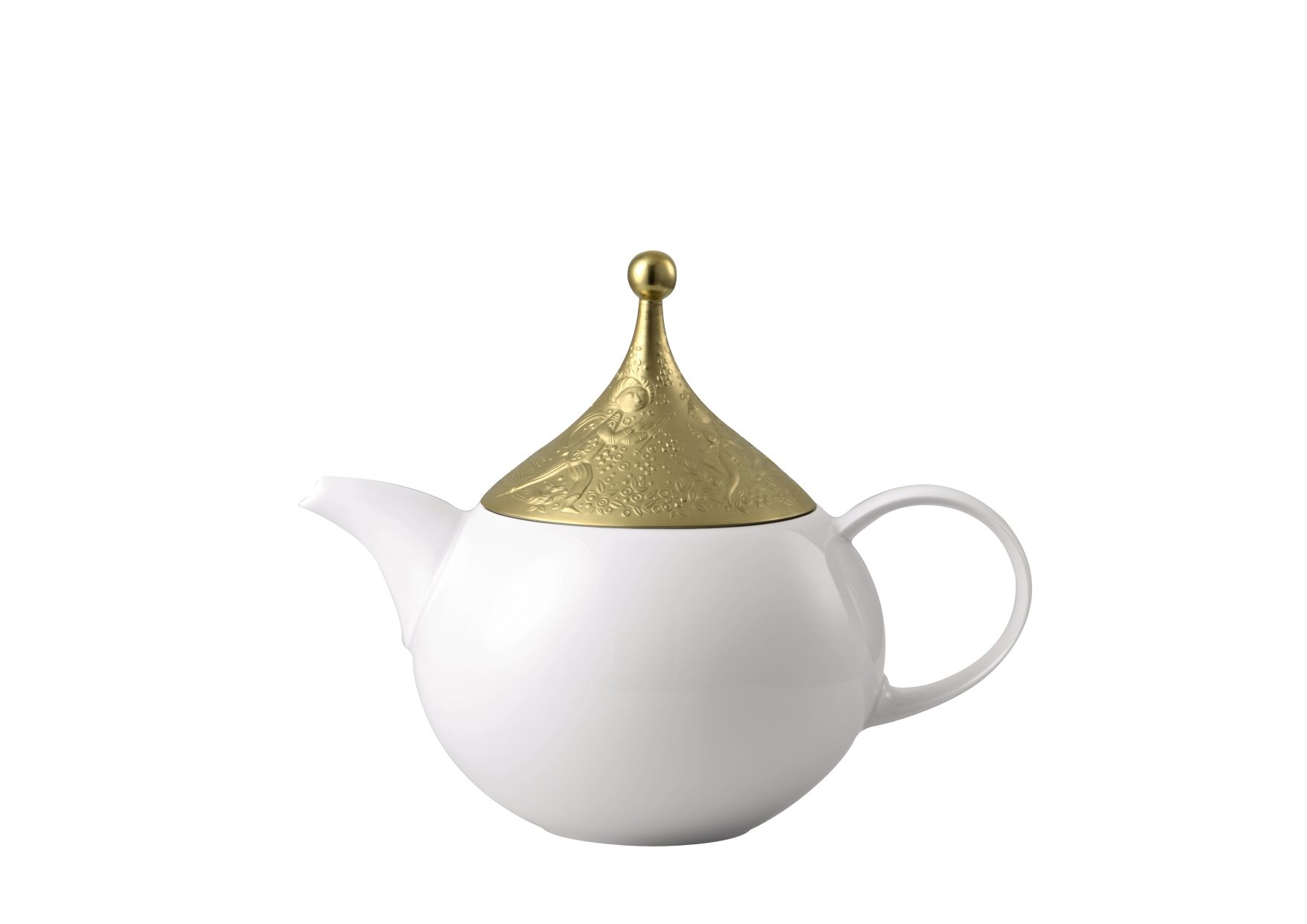 Théière Rosenthal Flûte Enchantée Sarastro – Dorée, Porcelaine, 6 Personnes
