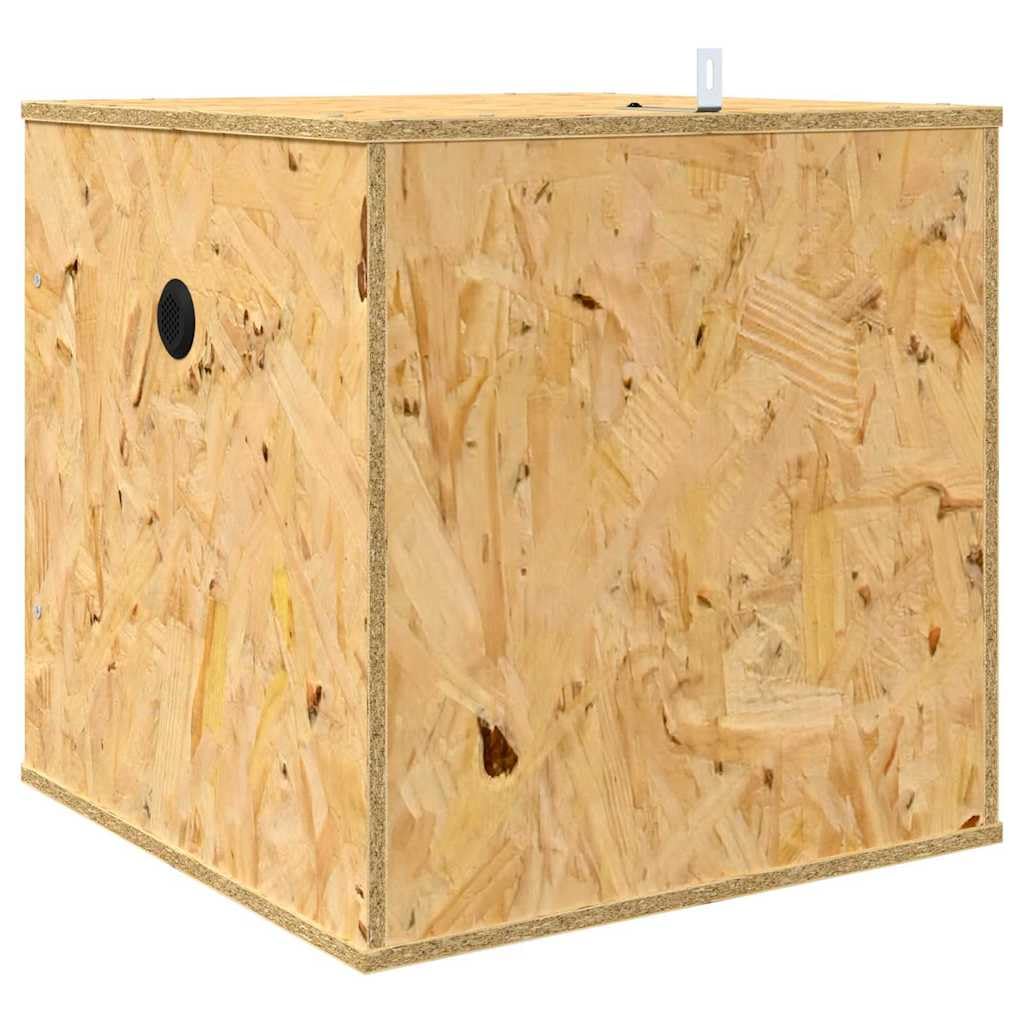 Terrarium OSB 40 x 40 x 40 cm dla gadów i małych zwierząt, drewniane wybieg terrarium z hartowanego szkła, w zestawie z termometrem, domkiem dla gryzoni, brązowe