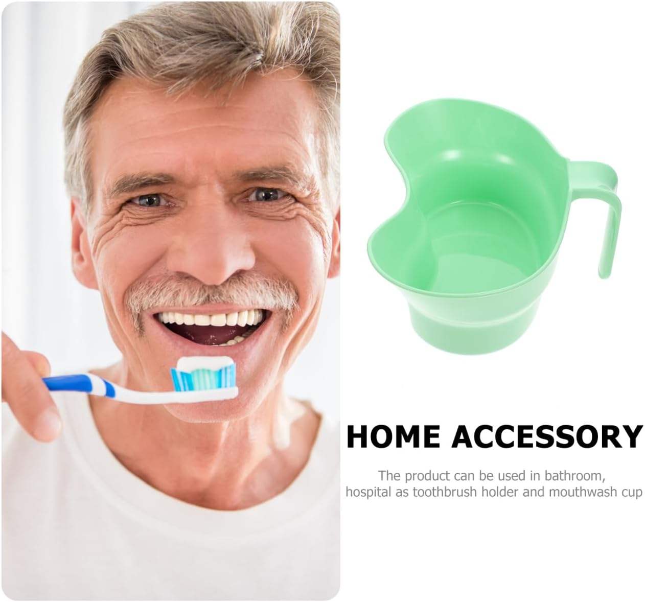 SHINEOFI Emesis Basin with Handle Toothbrush Cup Oral Care Spit Cup Vomit Bowl Plastic Elderly Mouth Wash Toothbrushing Basin