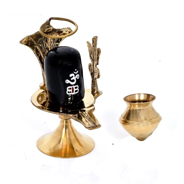 Buy Radhna Indian Traditional Brass Shiva Lingam Abhishek Patra with