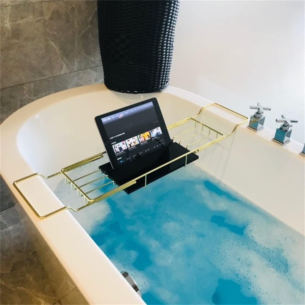Retractable Shelf Stainless Steel Bathtub Storage Rack Bathroom Bathtub Tray Kitchen Bathroom Organizer(D)