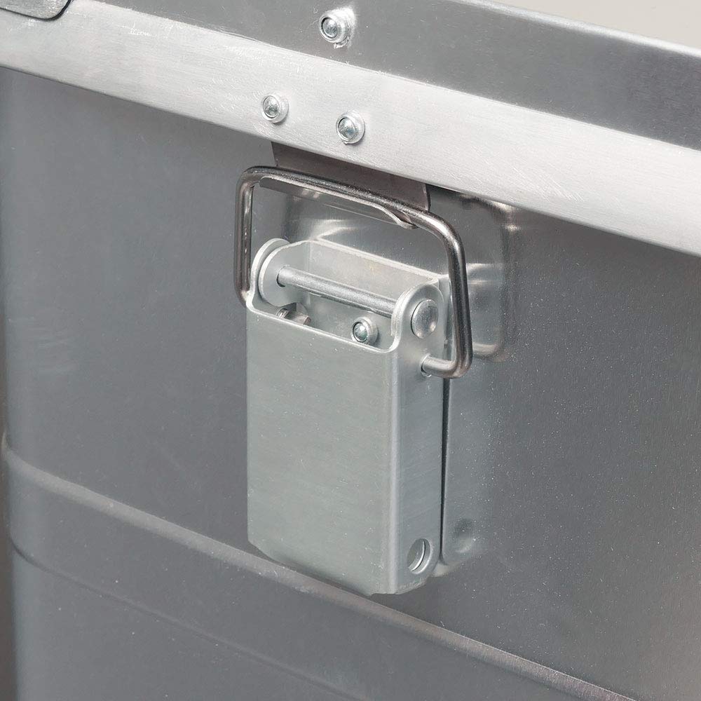 Aluminiowa skrzynka z narożnikami, dł. x szer. x wys. 580 x 380 x 245 mm, 42 l, pyło/rozbryzgowa