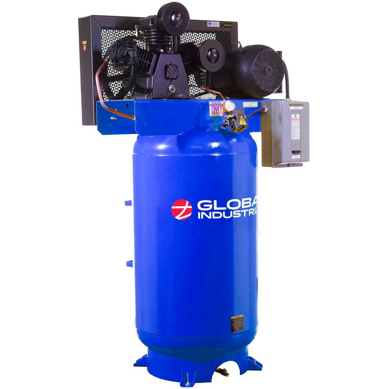 Two Stage Piston Air Compressor by Global Industrial – Alloy Steel, Model GI07V080Y1