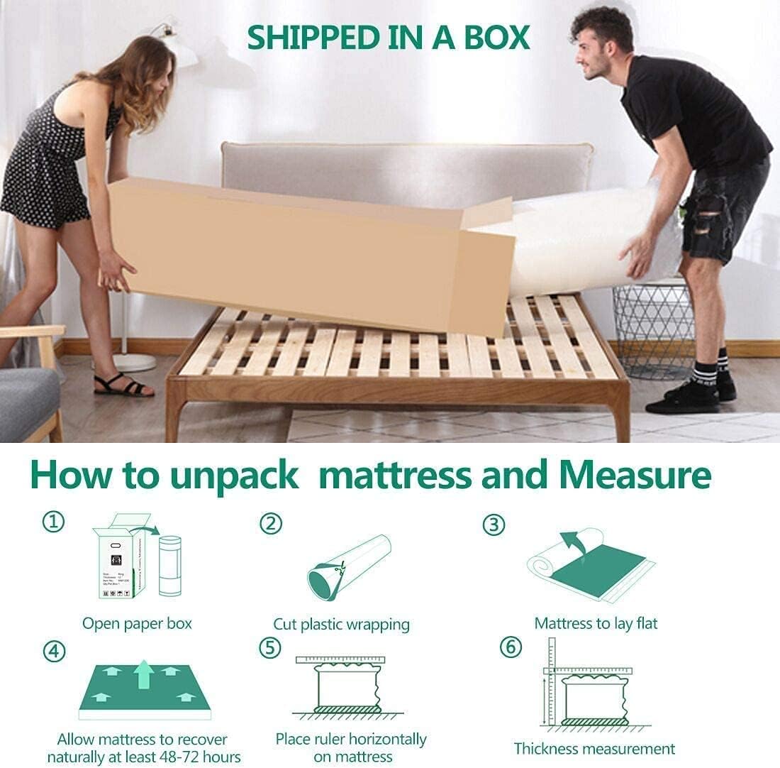 12 Inch Memory Foam Mattress Full Size, Mattress Soft Bed in a Box Medium Firm,Comfort Body Support & Pressure Relief，CertiPUR-US Certified Foams