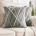 MIULEE Copricuscini 2 Pezzi Federe per Cuscini Poliestere Stampata a Raggi Elegante Quadrato Resistente lavabile Decorativo per Giardino Esterno Soggiorno 50X50 CM Grigio Chiaro