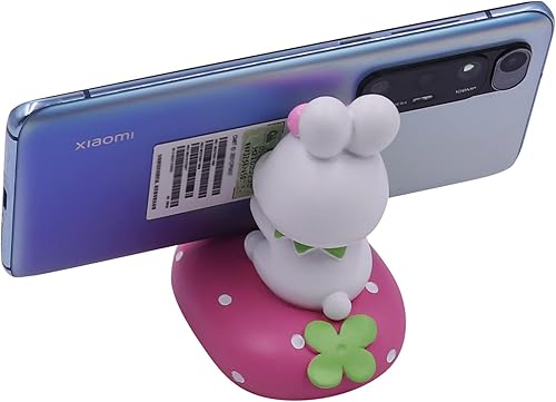 Miniatura 5 de Amamcy Lindo soporte para teléfono celular soporte de escritorio de animales para todos los teléfonos celulares soporte de teléfono de conejo adorno