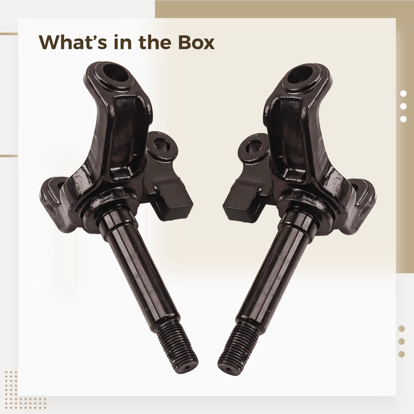 2 pezzi universali per kart sterzo, mandrini con flange del mozzo dell'asse ruota, compatibili sinistra/destra, adatti per ATV 50Cc-110Cc, quad