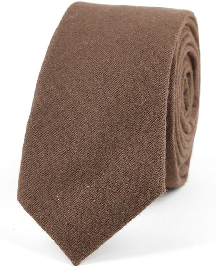 Cotton Solid Skinny Men's Necktie 2.36" Tie