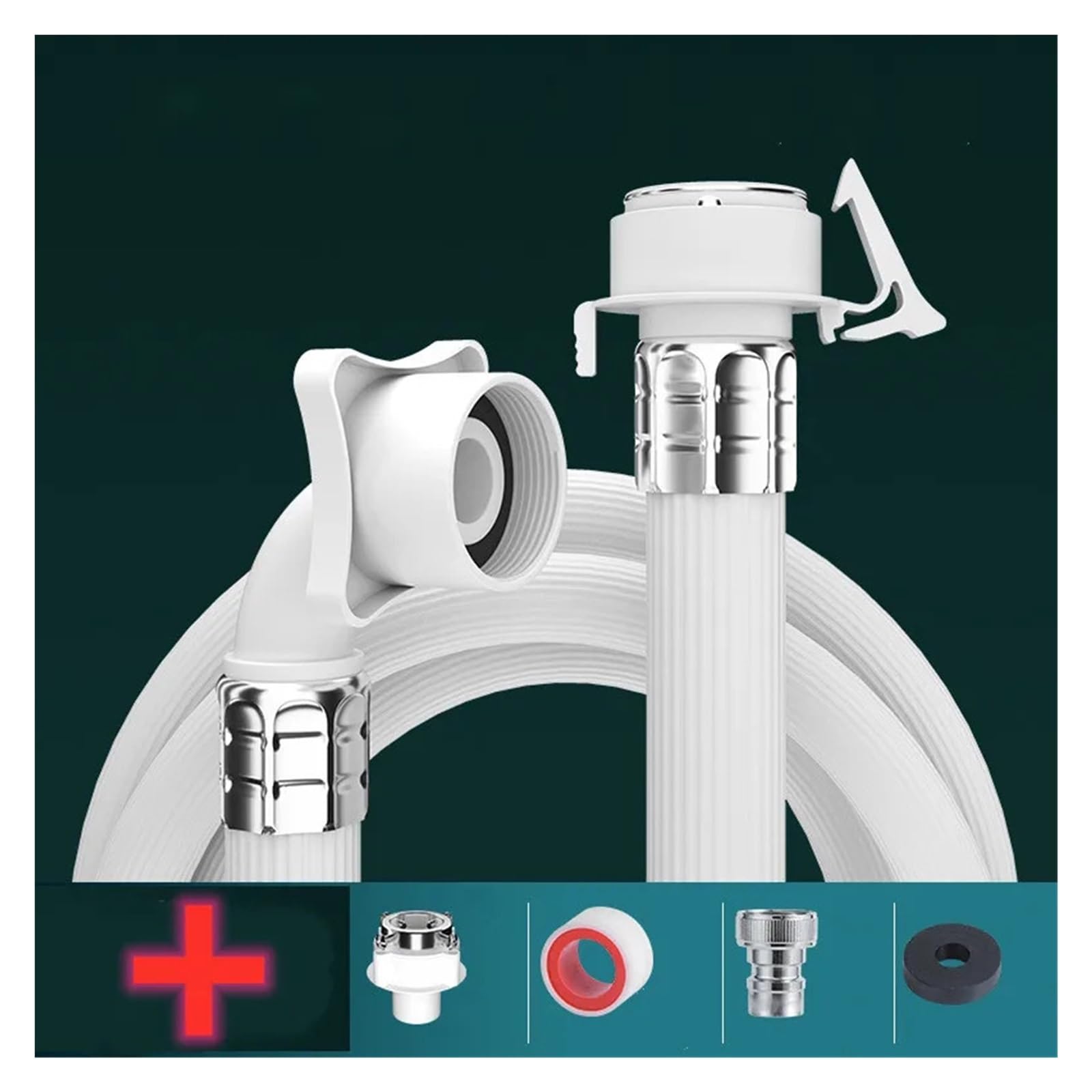 1 Tubo di Ingresso for Lavatrice Automatica, Lavabile in lavastoviglie, Tubo di Alimentazione dell'Acqua, Tipo 6 Punti, interfaccia da 25 mm(1.5M)