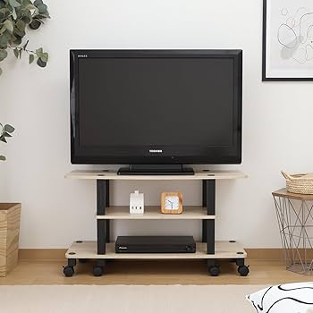 Amazon.co.jp: 不二貿易 キャスター付きテレビ台 コーナータイプ