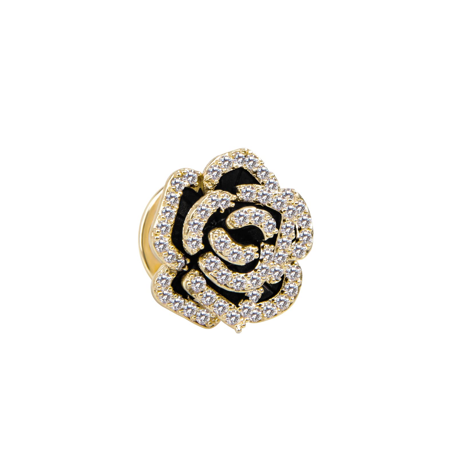 Broches para Mujer, Broche pequeño y Delicado con Forma de Flor Negra para Solapa, joyería para Aniversario o cumpleaños.