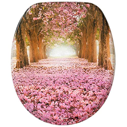 Sanilo Soft Close Toilet Seat, Wide Choice of New Toilet Seats, Stable Hinges, Easy to Mount (Romance), 47 cm L x 37.7 cm W - Image 2