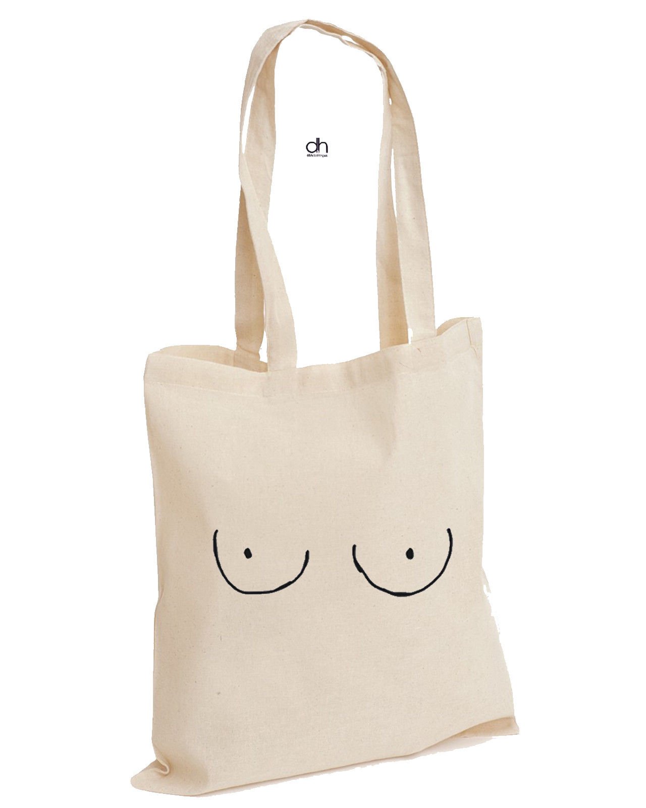 Boobs Titties Boobies Fake Cartoon Drawing Fingers Top Funny Pop Punk Music Cotton Tote Bag