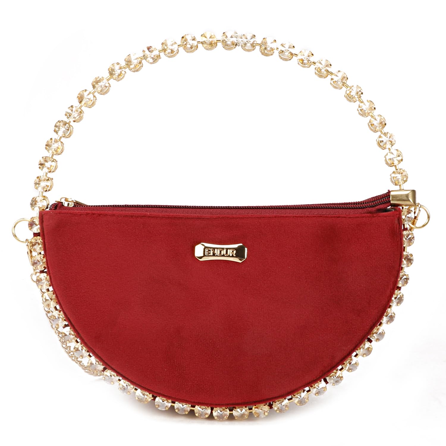 AadtyaWomen's Round Frame Clutch Bags | Detachable Chain Sling Strap | Ladies Purse Handbag & Sling Bag