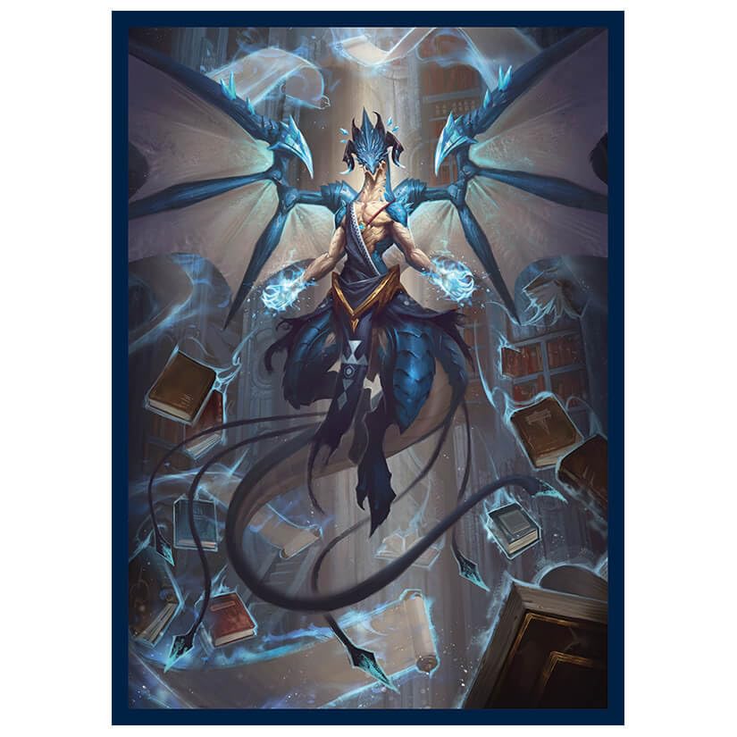 Fantasy North - Imryl - The Wise - Dragon Series - 100 Textured Matte TCG Card Sleeves - Fits Magic MTG Commander Pokemon and Other Card Games - Playing Card Sleeves