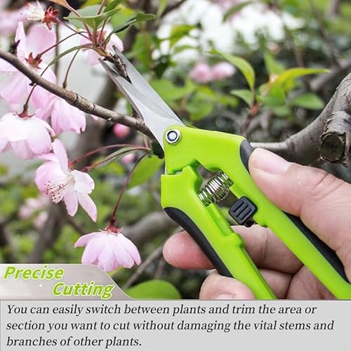 LDERFIV Gartenschere, Trimmschere, Pflanzenschere Klein, Ergonomisches Ernteschere, Blumenschere für Pflanzen, Blumen,Zweige,Rosen, Bonsai, Gemüse, Früchte