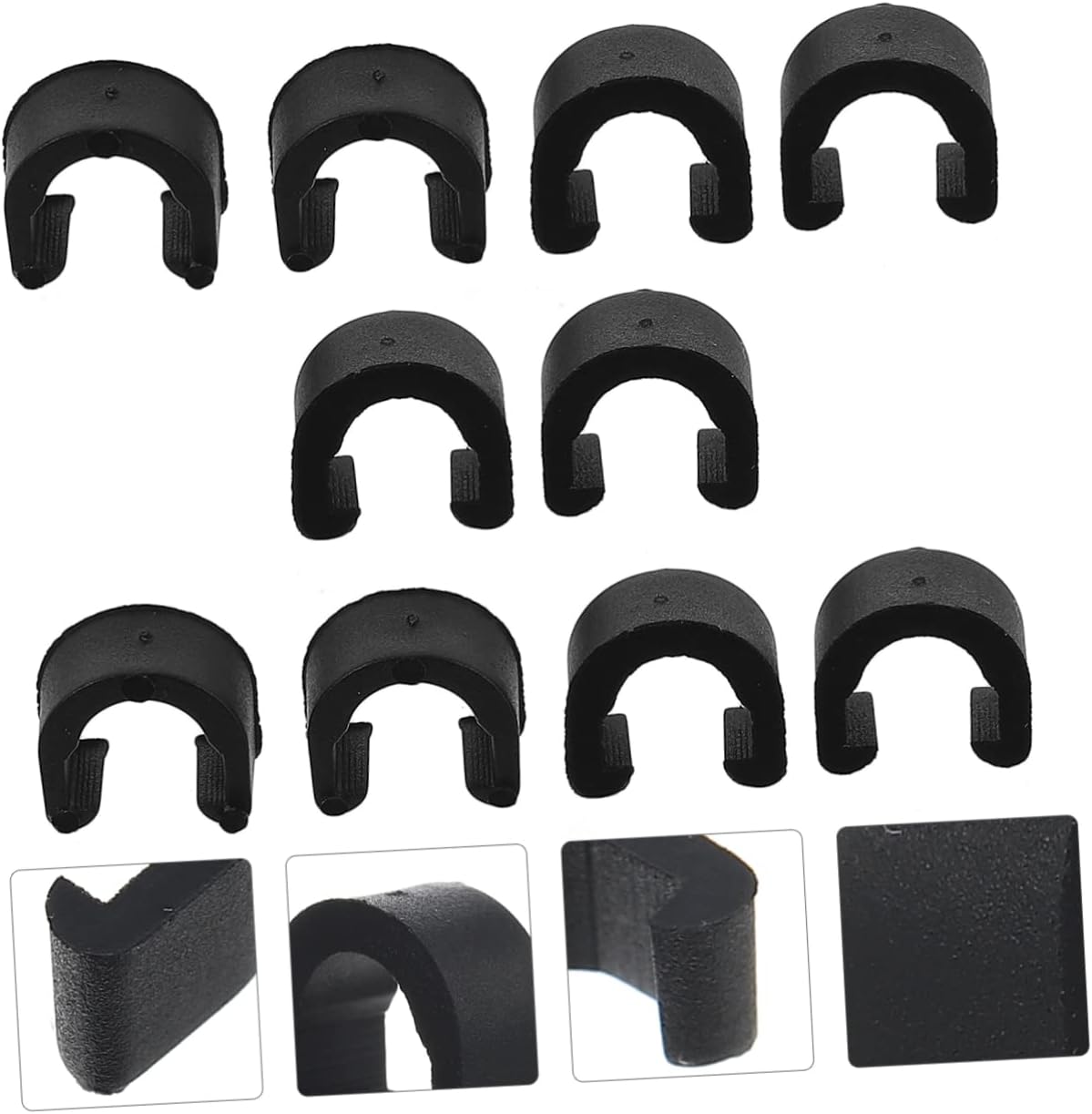 BESTonZON 120pcs C-clips for Brake Cable Housing Hydraulic Line Buckle for Mountain Bike Frame Lightweight and Reusable Cable Guides for Road and Folding