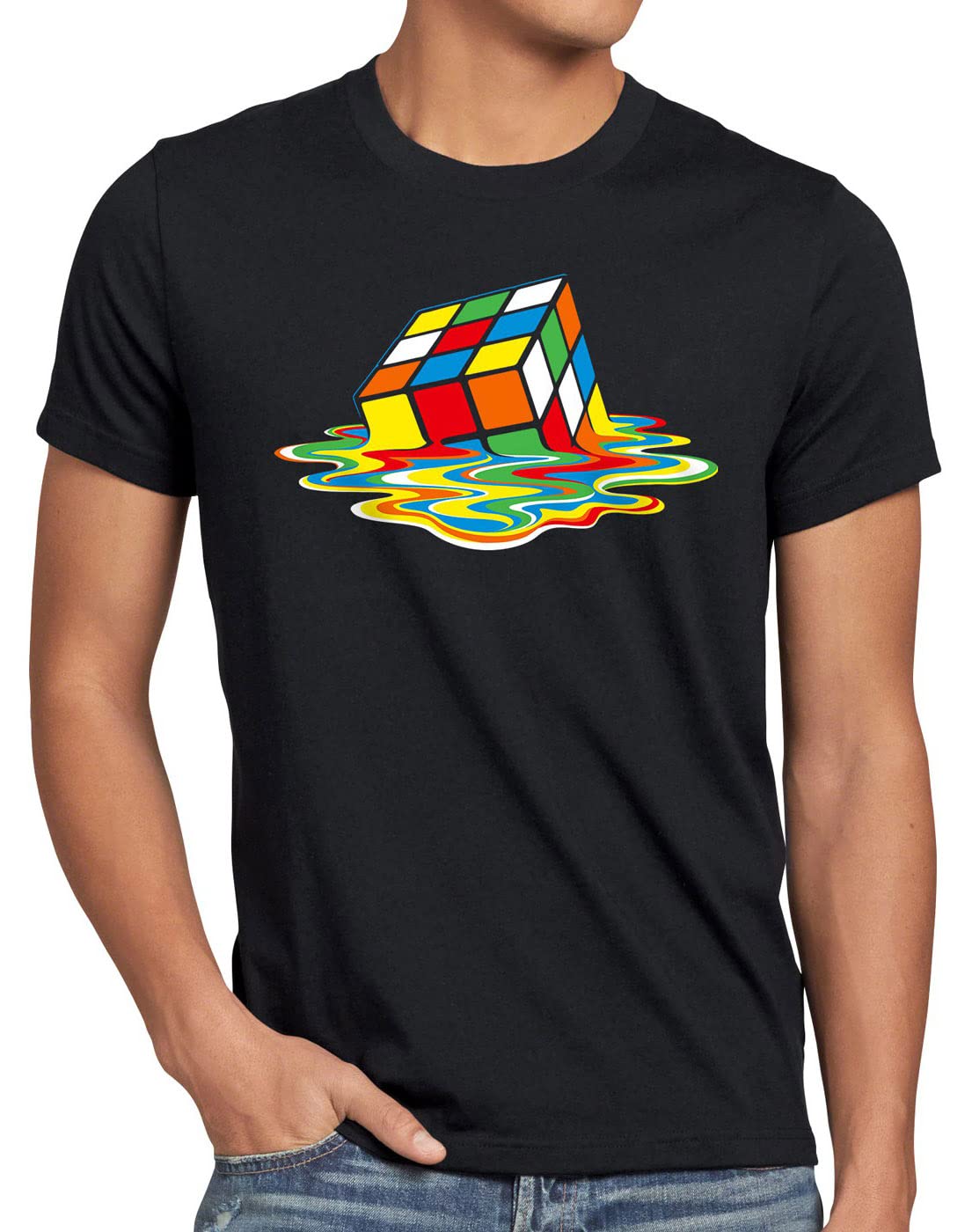 style3 Sheldon Cubo Mágico Camiseta para hombre T-Shirt