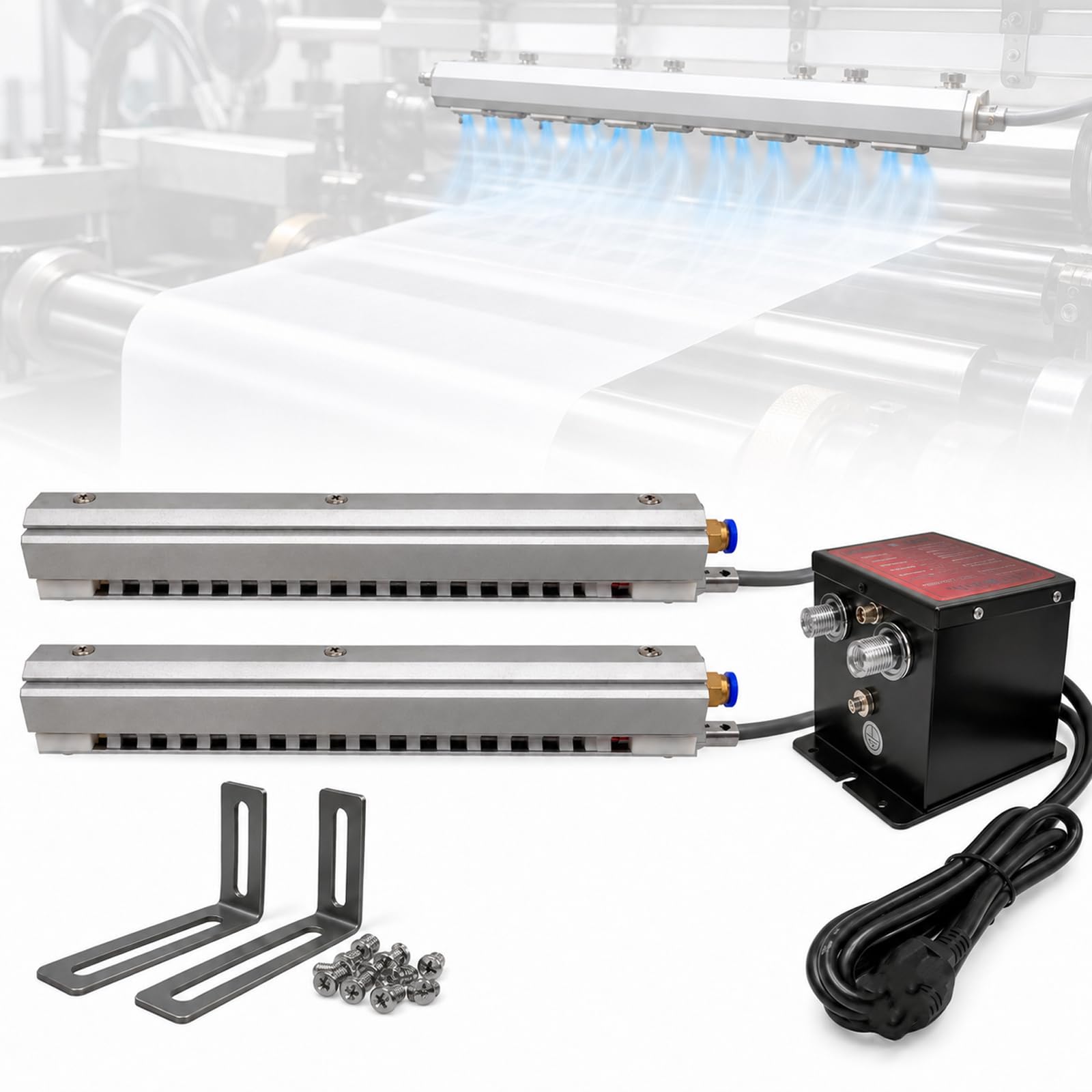 Cuchilla de aire iónica eliminadora electrostática industrial con aguja de 300mm