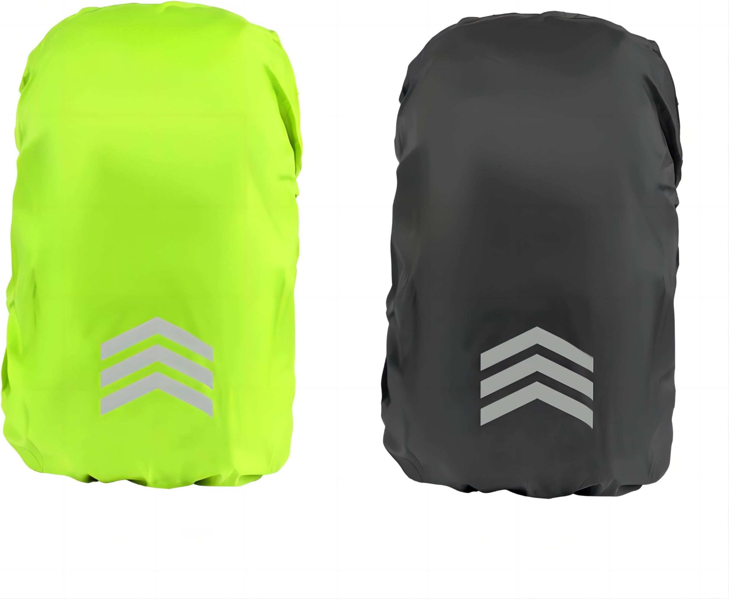 2 PCS Backpack Rain Covers (18-30L), High Visibility School Bag Cover with Reflective Stripes, Waterproof Dustproof Rucksack Cover, Reflective Backpack Protector, Ultralight Backpack Protective Cover