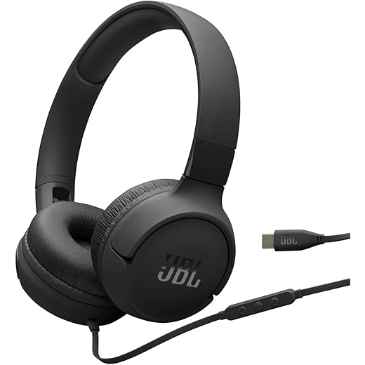 JBL Tune 520C Wired Headphone Black