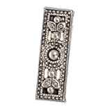 Antique Silver Metal Rectangle Flower Spacer Beads – Create Bracelets, Necklaces, and Other Jewelry or Accessories (10 Pack)