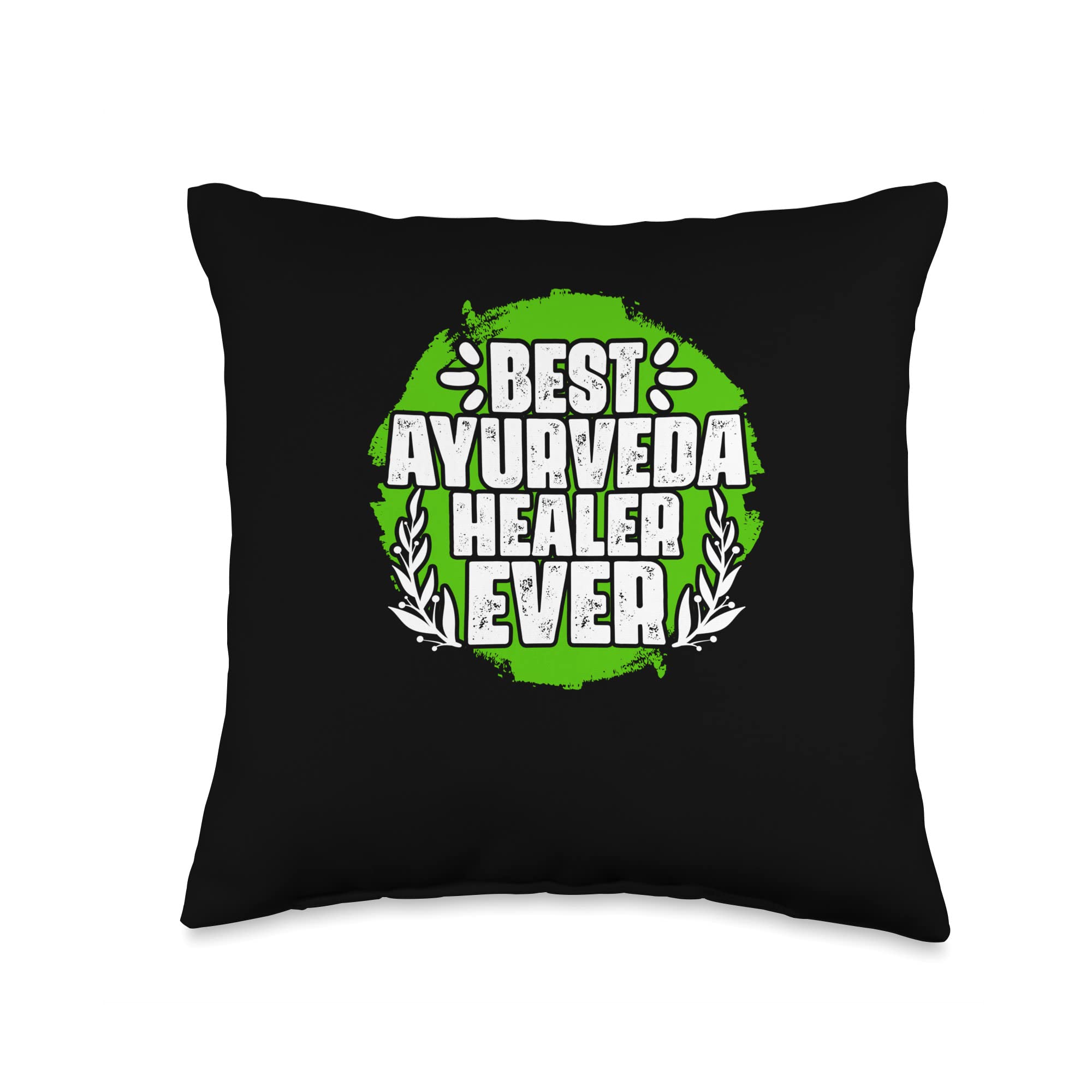Best Ayurveda Healing Retro Alternative Medicine A Dosha Fan Throw Pillow