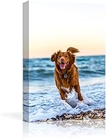 NWT Custom Pet Photo Canvas Print - Personalized Framed Wall Art 24x16 Inches, Fade-Resistant & Ready to Hang