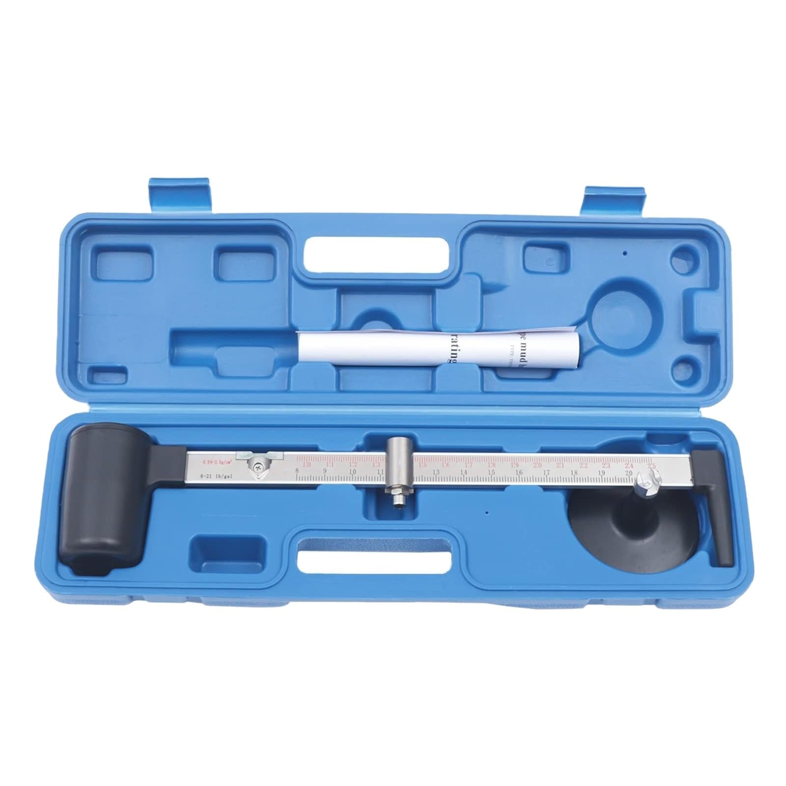 Hidrómetro de lodo, densímetro de líquido con doble escala, rango de medición de 0,96 a 2,5 g/cm³, precisión de 0,01 g/cm³, ideal para análisis de densidad de líquidos