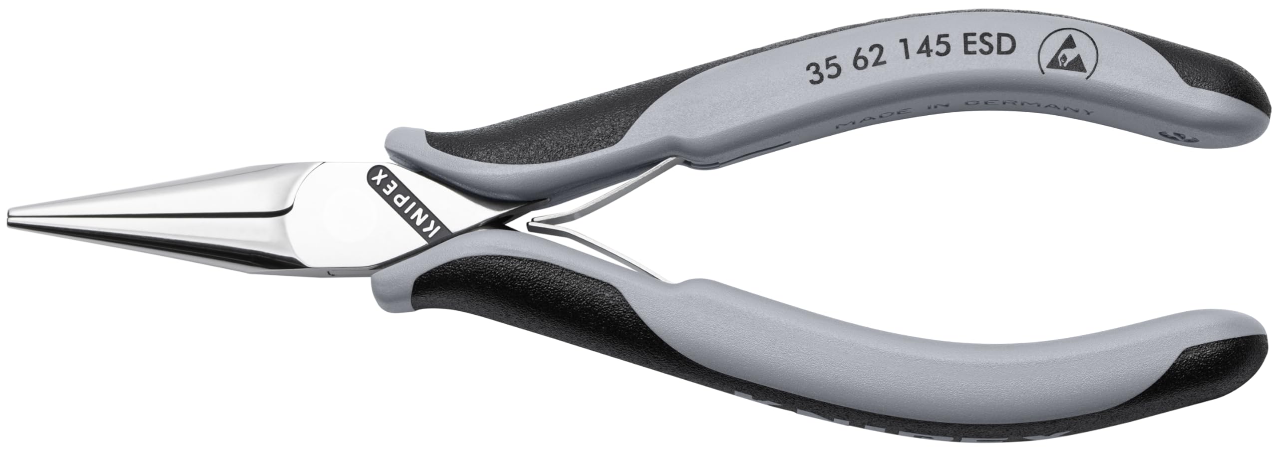 KNIPEX Tools 35 62 145 ESD Electronics - Alicates de punta media redonda, mangos ESD, 5-3/4 pulgadas
