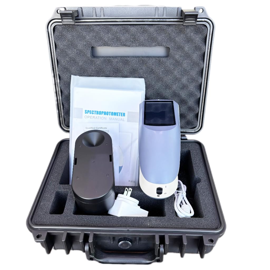 YFYIQI 45°/0 Spectrophotometer Lab Spectrophotometer with Capacitive Touch Screen Integrating Sphere Size 48mm Aperture 2/4/8mm Selectable Wavelength Range 400-700nm Reflectance Range 0-200%