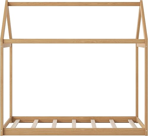 Miniatura 14 de Bellemave Cama individual para niños, cama de madera de pino, camas Montessori para niños, color blanco con estante Blanco,Madera de pino gris,gris