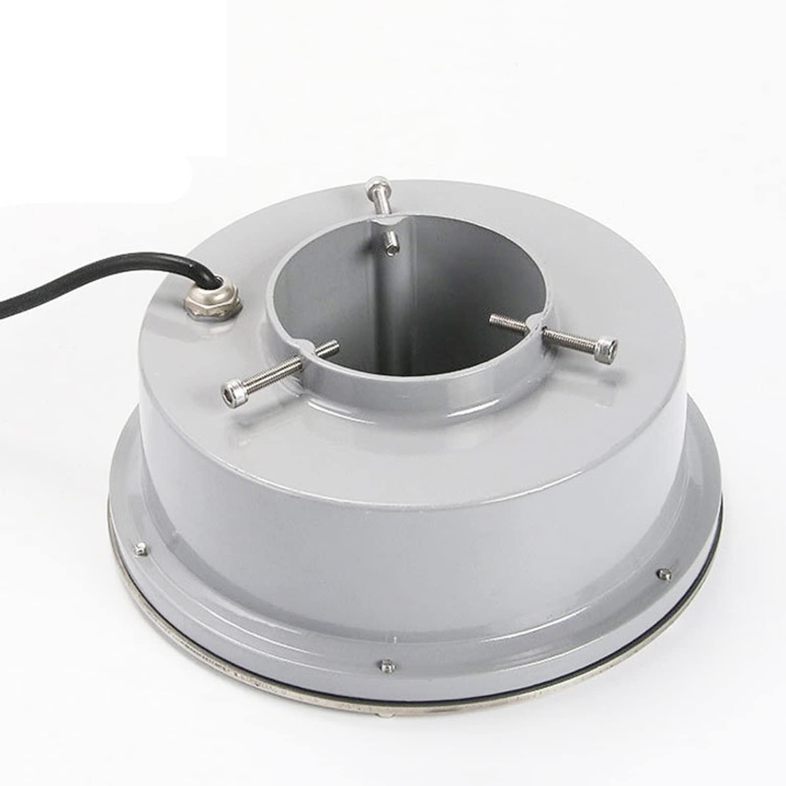 Zatapialna lampa do fontanny LED, reflektor LED do umywalki 12 V-24 V z otworem centralnym, wodoodporne oprawy krajobrazowe ze stali nierdzewnej IP68, do ogrodów (białe światło, 12 w-24v)
