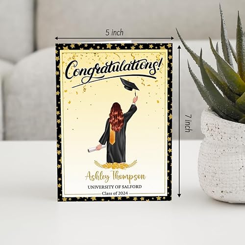 Miniatura 5 de winorax Tarjetas de graduación personalizadas de felicitación de la clase de 2024, 5 x 7 con sobre blanco, tarjetas de felicitación personalizadas,