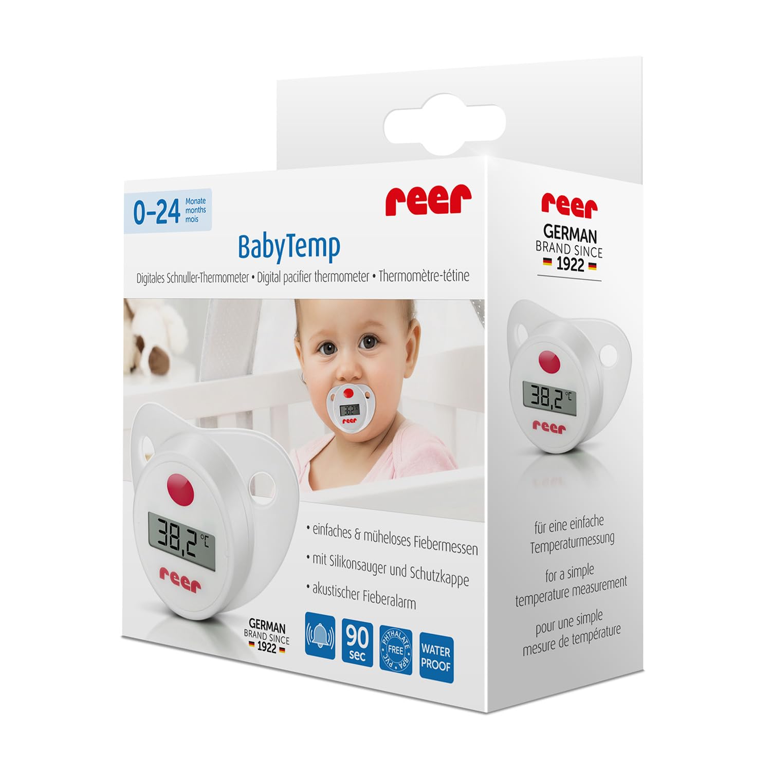 REER Le thermomètre-sucette thermomètre bébé, blanc