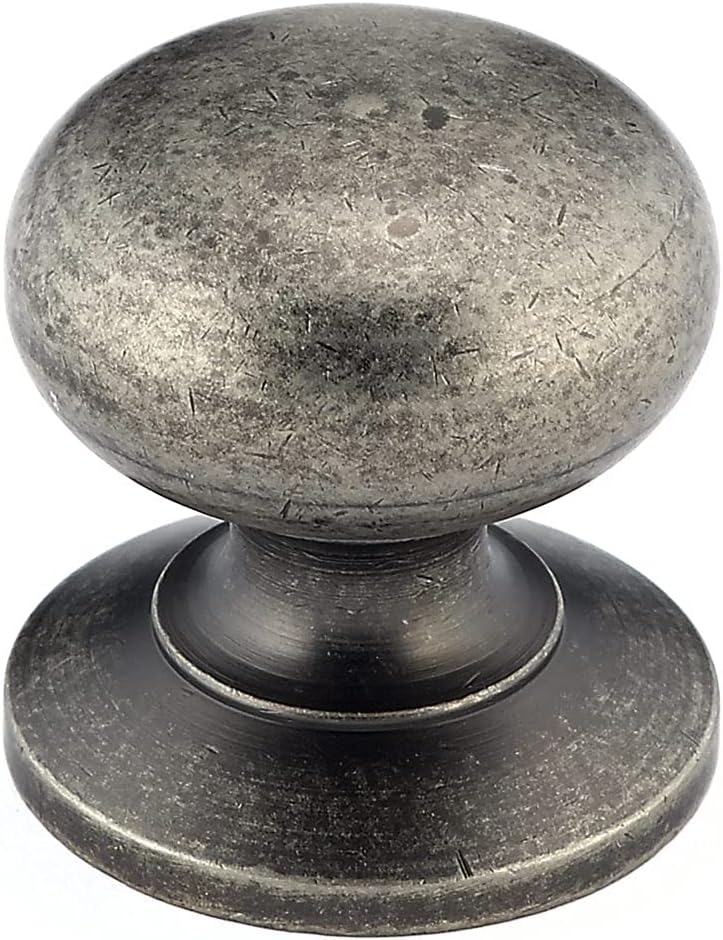 Richelieu Hardware BP39313142 Prairie Collection 1 1/4-inch (31 mm) Pewter Traditional Cabinet and Drawer Knob for Kitchen, Bathroom, and Furniture