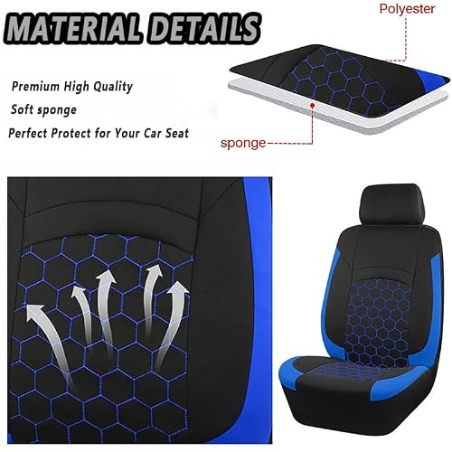 DIALFA Housse de Siege Voiture pour Dacia Spring 2021–2022 2023 2024 2025 2026, Confortable Antidérapants Imperméable Et Respirant Quatre Saisons Protection Couvre Voiture Accessoires,D Red – vue 5