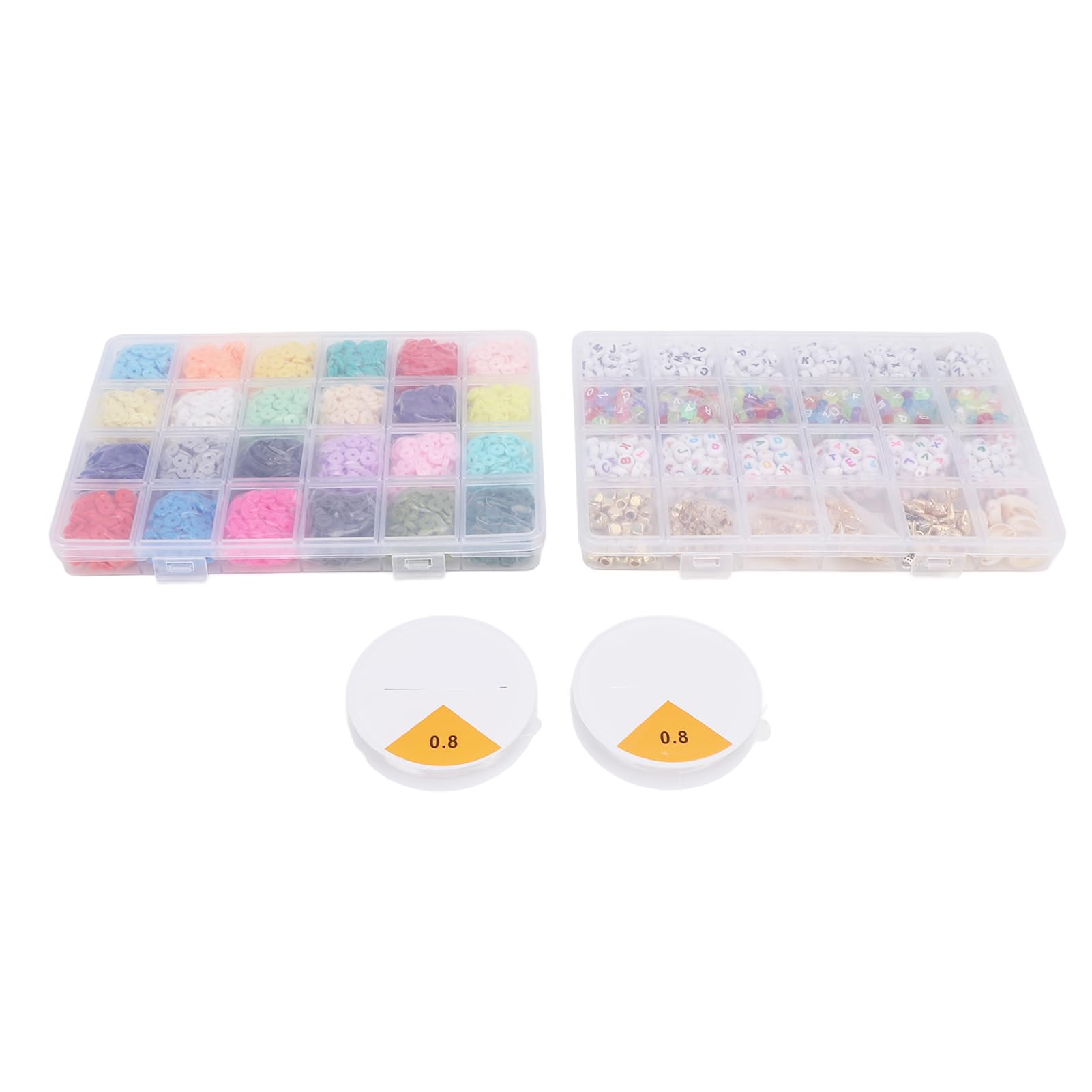 Bracelet amitié en perles d'argile, kit d'activité manuelle 48 grilles pour filles