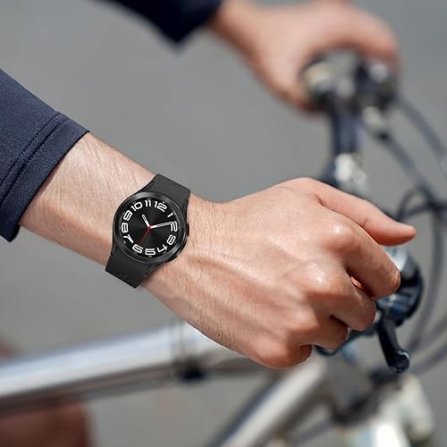 Miniatura 6 de kytuwy Banda magnética compatible con Galaxy Watch 6 Classic de 1.772 pulgadas, bandas de silicona transpirables antisudor para Samsung Galaxy Watch